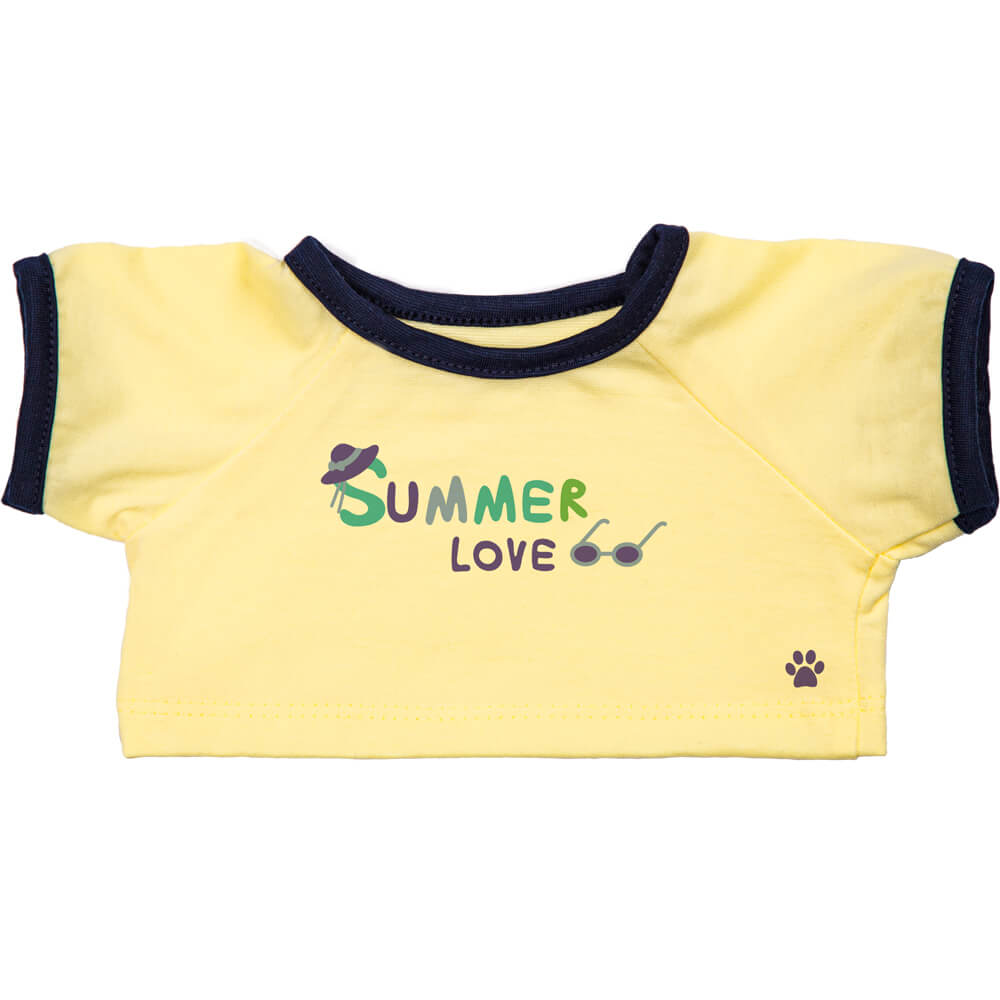 تیشرت زرد مدل SUMMER LOVE